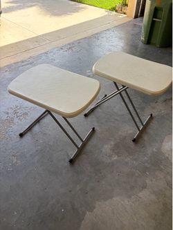 2- adjustable tv tables