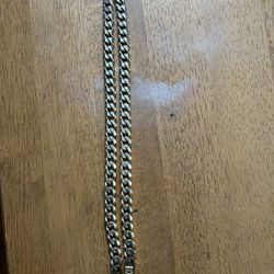 14in Gold Plated Cuban Link Chain