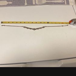 Heavy Duty Custom 17" Silver Tone Decorative Necklace