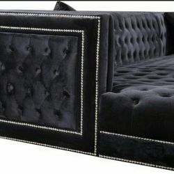 📌BRAND NEW 📌SAME DAY DELIVERY 👉 BLACK VELVET SECTİONAL SOFA
