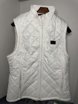 HOTHUGZ Heated Vest for Women with 12V 15000mAh Rechargeable Battery Pack Warming Heating Vest for Winter Outdoor Work, White M