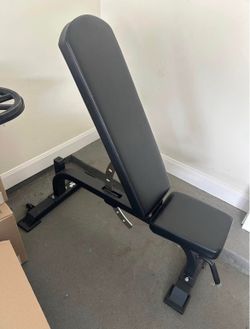 Workout bench and dumbbells