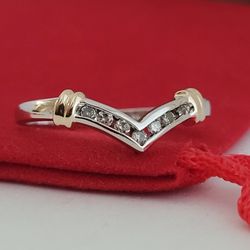 ❤️10k Size 7 Fancy Solid White Gold Genuine Diamonds Tiara Ring!/ Anillo de Oro Blanco con Diamantes Genuinos! 👌🎁Post Tags: 10k 14k