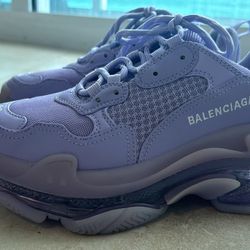 Purple Balenciaga trainers 