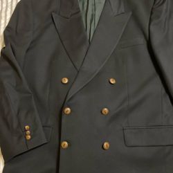 Yves Saint Laurent 44R Black double Breasted Jacket 