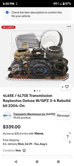 Transmission rebuild kit for Chevy 4L65E