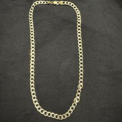 50 Grams 20 Inch Silver Chain With Gold Plated 