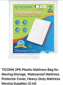 TICONN 2PK Plastic Mattress Bags