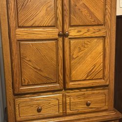 Bedroom Set. Armoire, Dresser, And 1 Night Stand