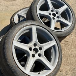 Speedline 5-Spoke Alloy Wheels with Michelin Pilot Sport Tires – Set of 4