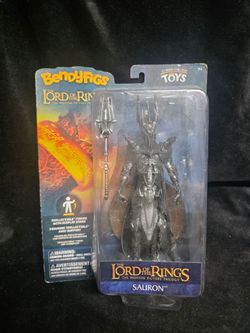 Lord Of The Rings Official Sauron Bendyfig 7" Figure Bendable +Base