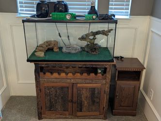 40 gallon fish tank, reptile terrarium wine cabinet stand