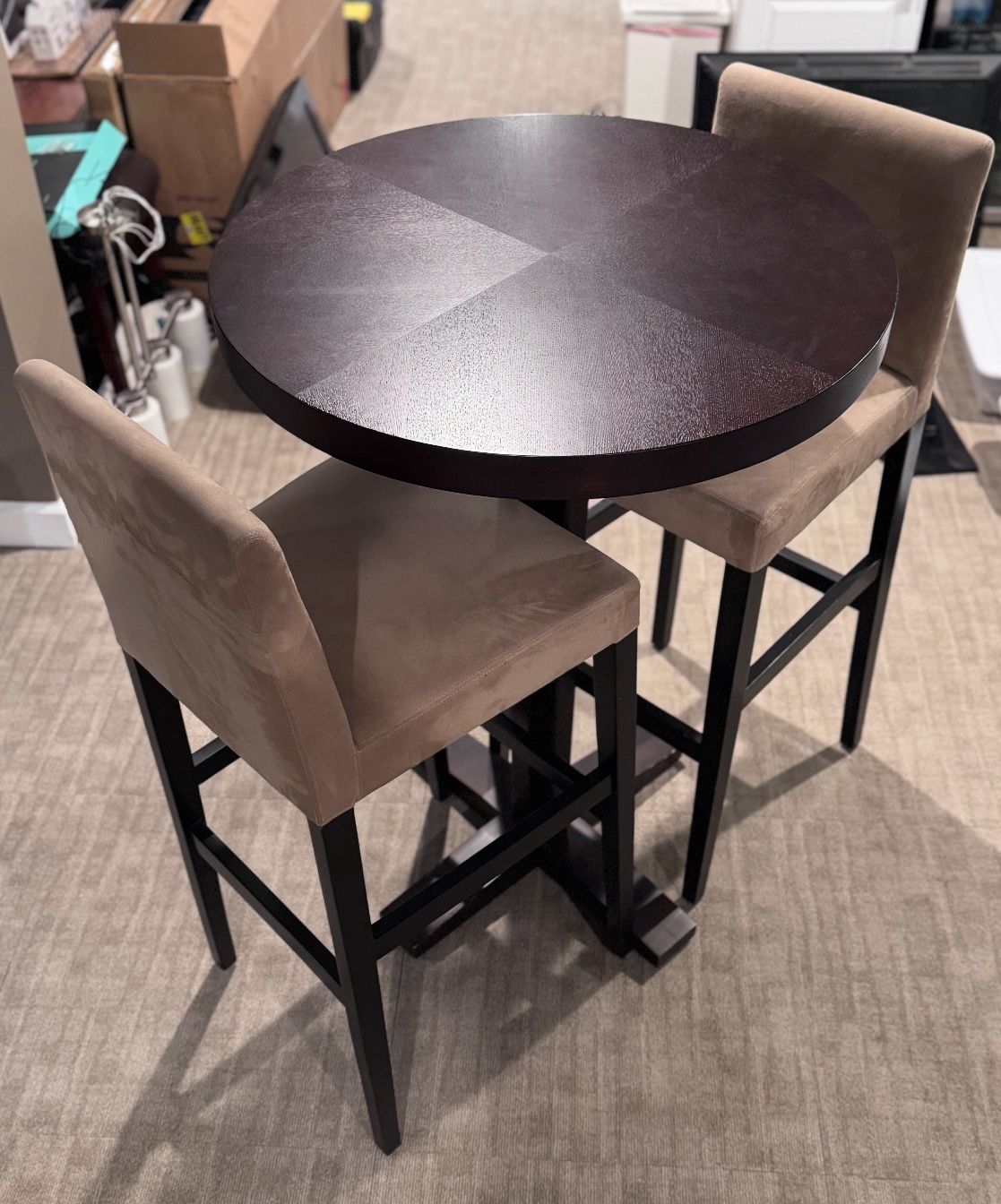 crate and barrel high top table and stools