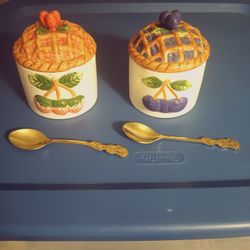 Set Of Jelly  Containers With Spoons
