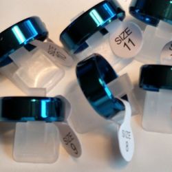 Blue Stainless Steel Tungsten Bands Selling In Store Two Three Times More.  