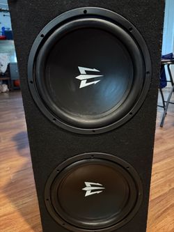 Triton 12 inch subwoofers and 2 Amp