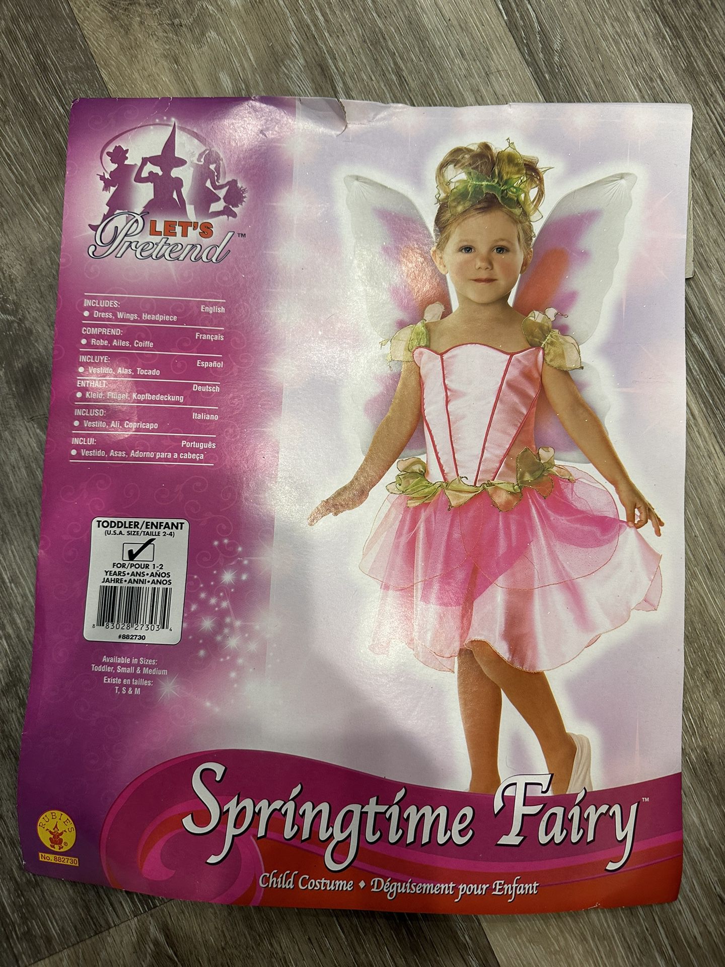 Springtime Fairy Costume For 1-2 Years Old