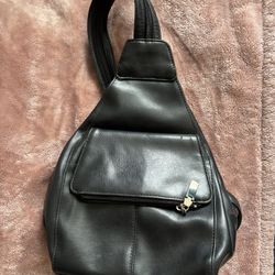 Black Leather Purse/Backpack