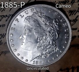 1885-P Morgan Silver Dollar; Choice MS, Clean Fields, Cartwheel, Full Feathering, High Grade Coin!