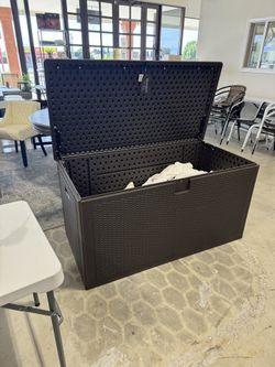 120 Gallon Outdoor Lawn Garden Deck Box Organizer Waterproof Indoor Storage  