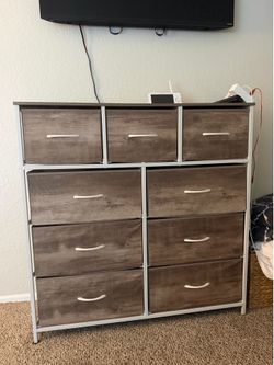 9 drawer dresser fabric storage