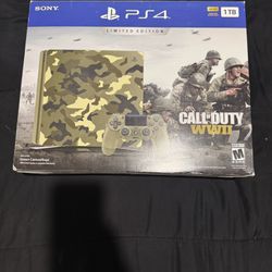 Refurbished PS4 Call of Duty WWII Edition + Free Stand – Works Perfect!