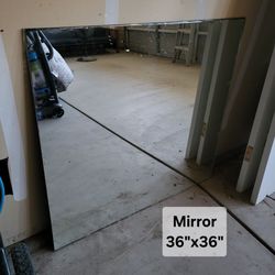 Square wall mount mirror