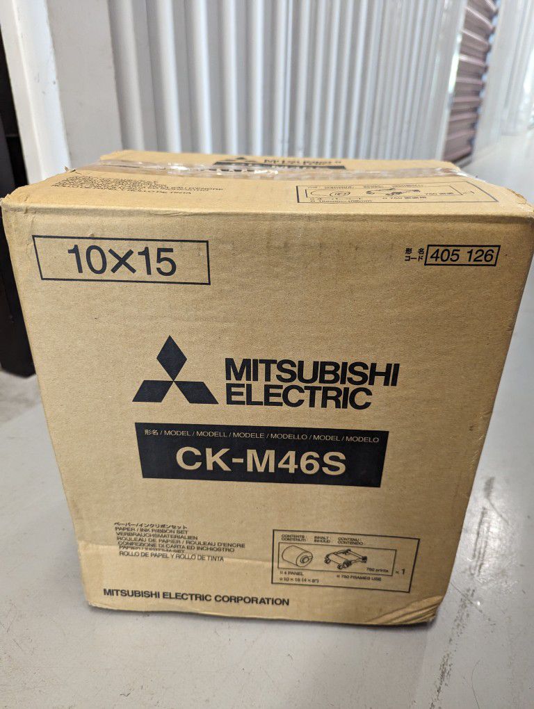 Mitsubishi 4x6" Media for New CP-M1A High Capacity Printer, 750 Prints Roll