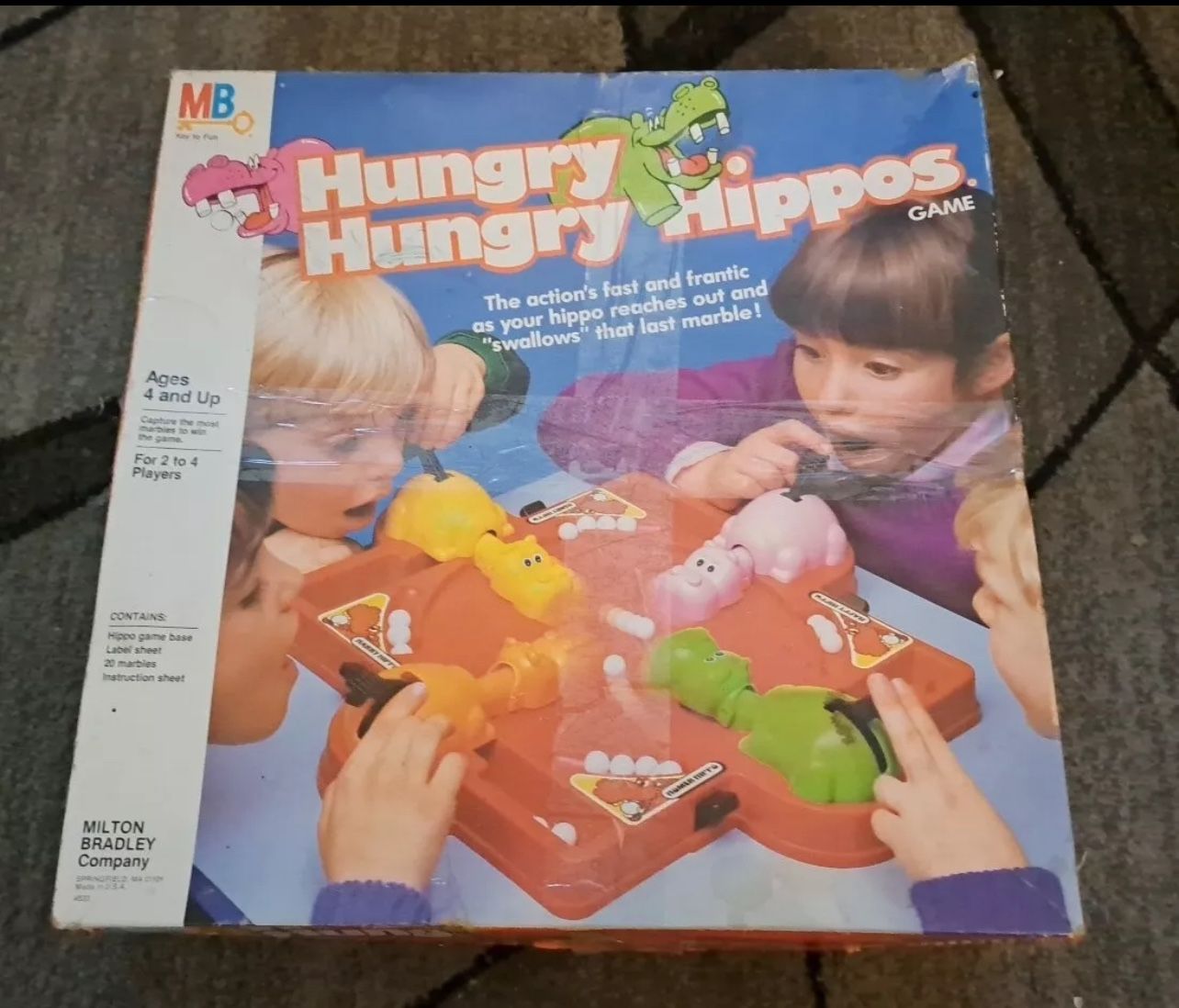 HASBRO VINTAGE Hungry Hungry Hippos Game 70-80s Original