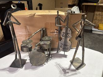 Metallic Musician Figurines