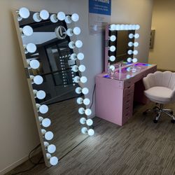 New Full Body Length Hollywood Mirror W Bluetooth 