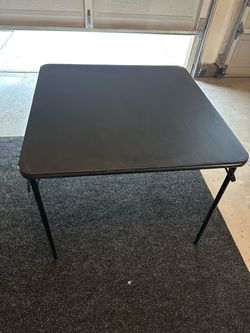 Black Square Folding Card Table