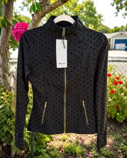 Lululemon Define Jacket Long Version • Black Polka Dot • Size 2 & 6