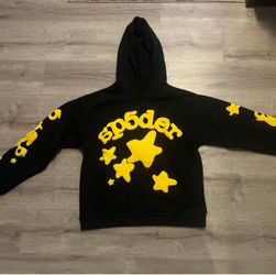 black and yellow spider hoodie/sweater