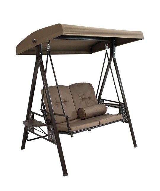 Tilt canopy patio loveseat porch swing