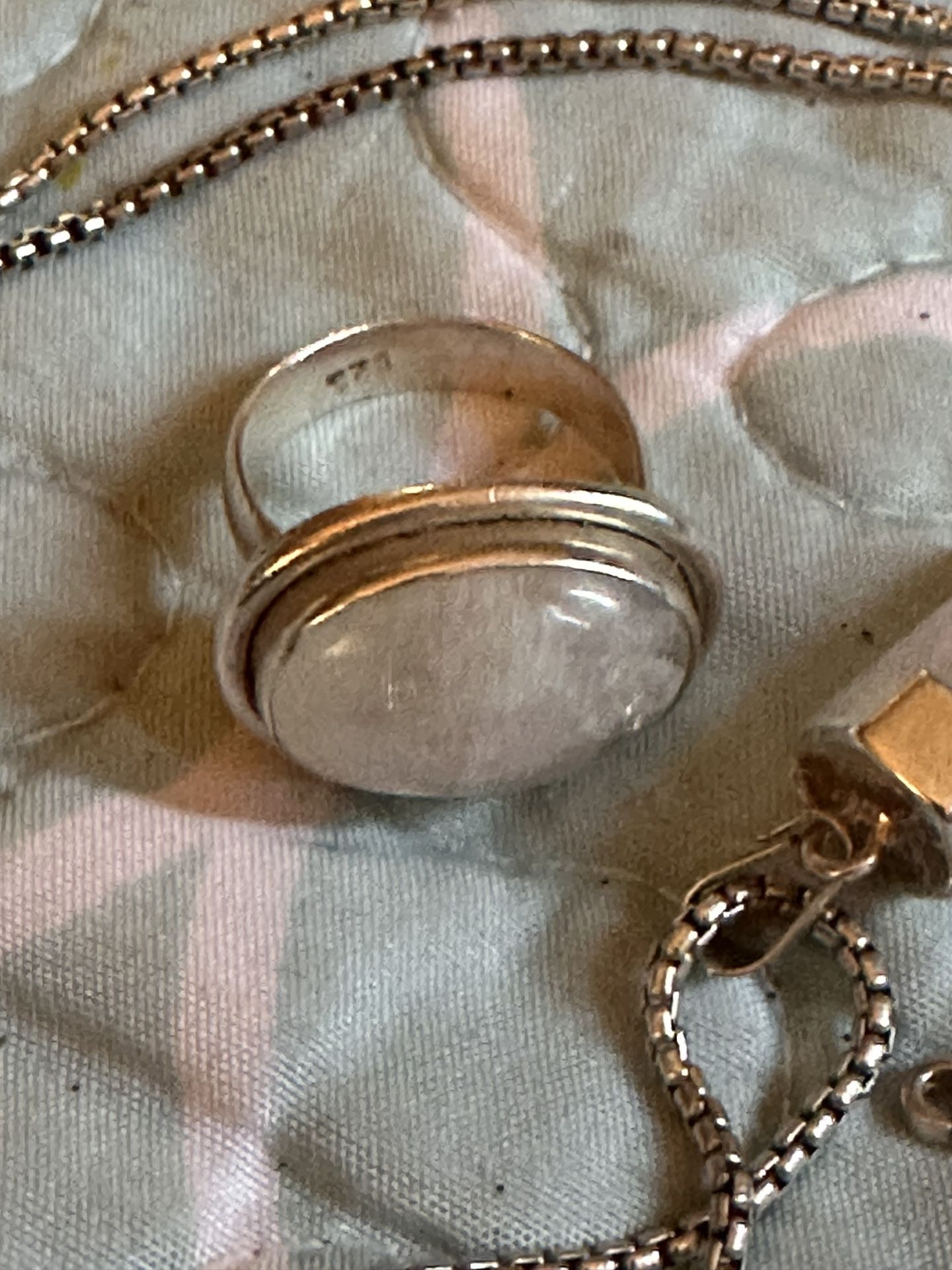 Sterling Silver Ring And Necklace 