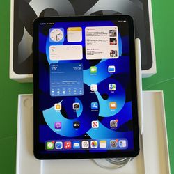 256GB IPad Air 5th Generation (M1 chip/ Latest Model 2022) Wifi + Cellular (5G Unlocked) with Accessories (Apple warranty till 06/ 2023)