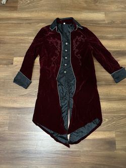 SIAEAMRG Medieval Steampunk Tailcoat Halloween Costumes for Men, Renaissance Pirate Vampire Gothic Jackets Warlock Frock Coat