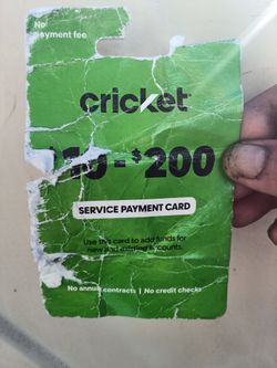 A $45 CRICKET 'TOP UP' CARD