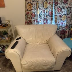 Cream Leather chair