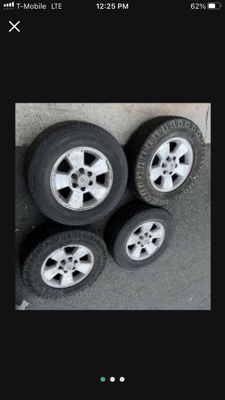 4 — 265/65r17 6x5.5 6x139.7 Stock Tacoma Tundra 4Runner Yukon Tahoe Wheels Rims Good 80% Treads Tires!!!!!!!!!!