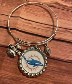 Miami Dolphins charm bracelet