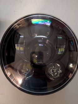 DOT Approved 5-3/4" 5.75" Round LED Projection Headlight Compatible with most motorcycles 5.75" vessel and H4