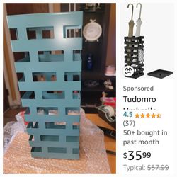 💞NEW ALL METAL DECO UMBRELLA STAND FOR FRONT DOOR. COMES WITH A WATER PAN ALSO