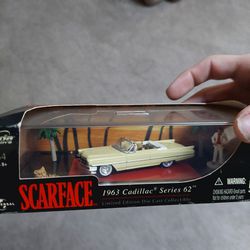 Scarface 1963 Cadillac Series 62 In Box 1:64 Jada Toys Limited Edition Die Cast