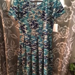 Gorgeous Teal Lularoe Dress  ( Size Large) $15