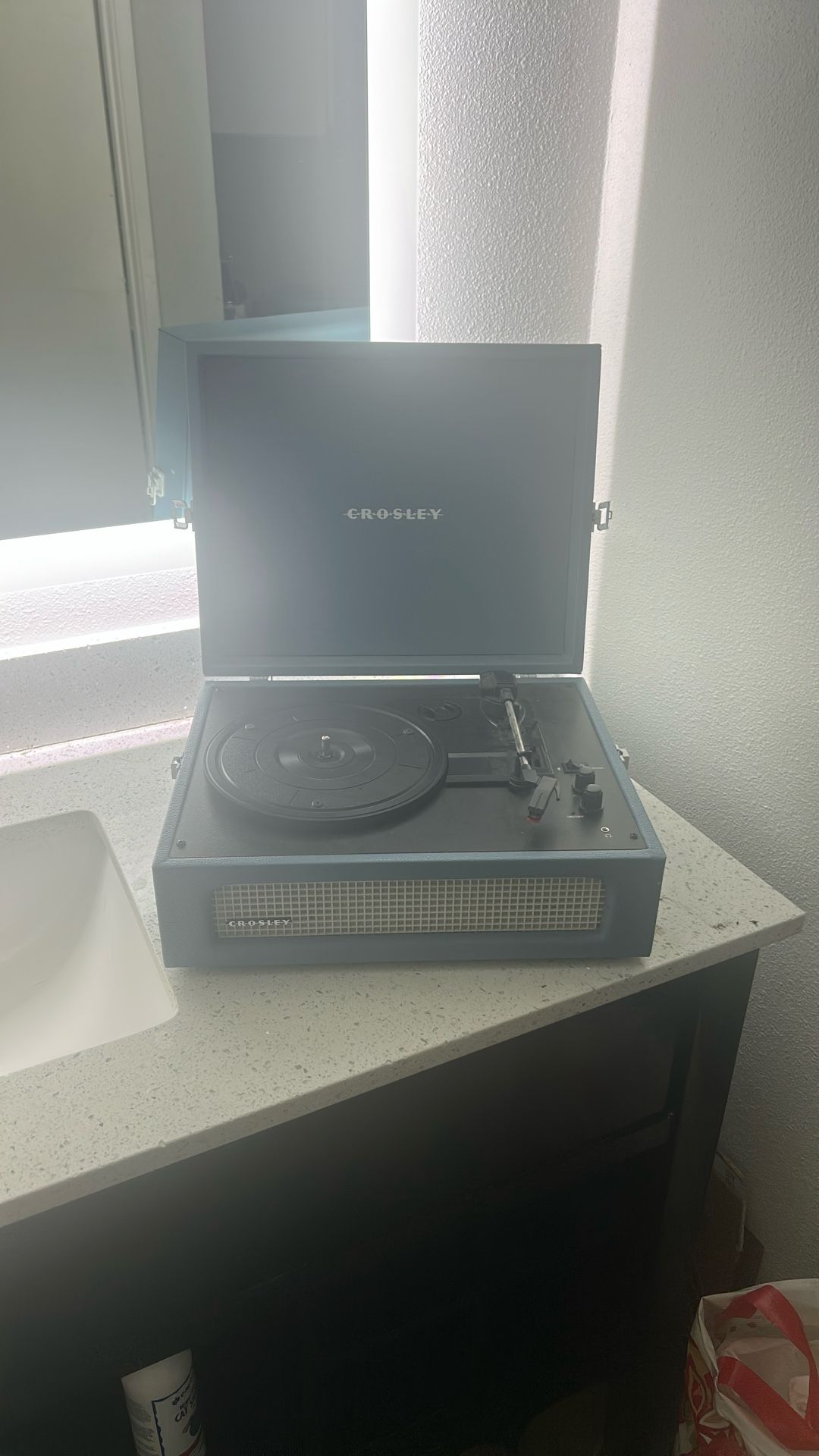 Blue Crosley Record Player