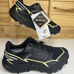 Salomon Thundercross GORE-TEX Waterproof Womens Shoes Size 11 OR MENS SIZE 9.5 Black Quicklace ContaGrip Hiking Shoes NEW
