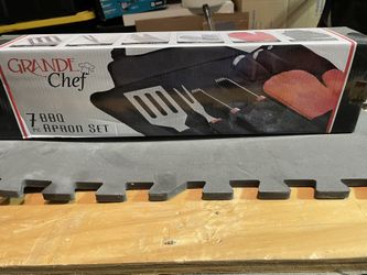 Grande Chef 7 Piece BBQ Apron Set