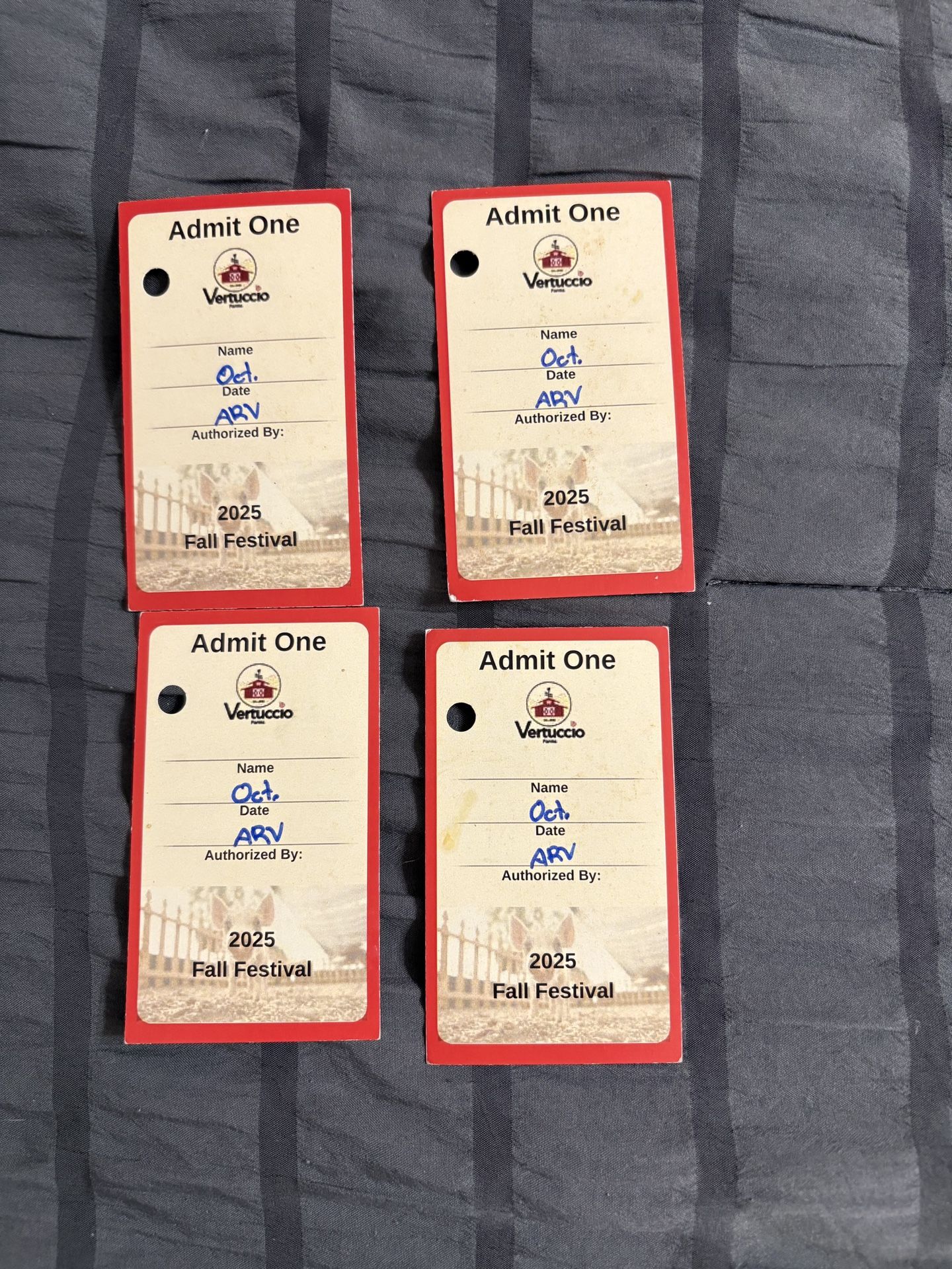 (4) Passes To Vertuccio Farm Fall Festival - $15 Each